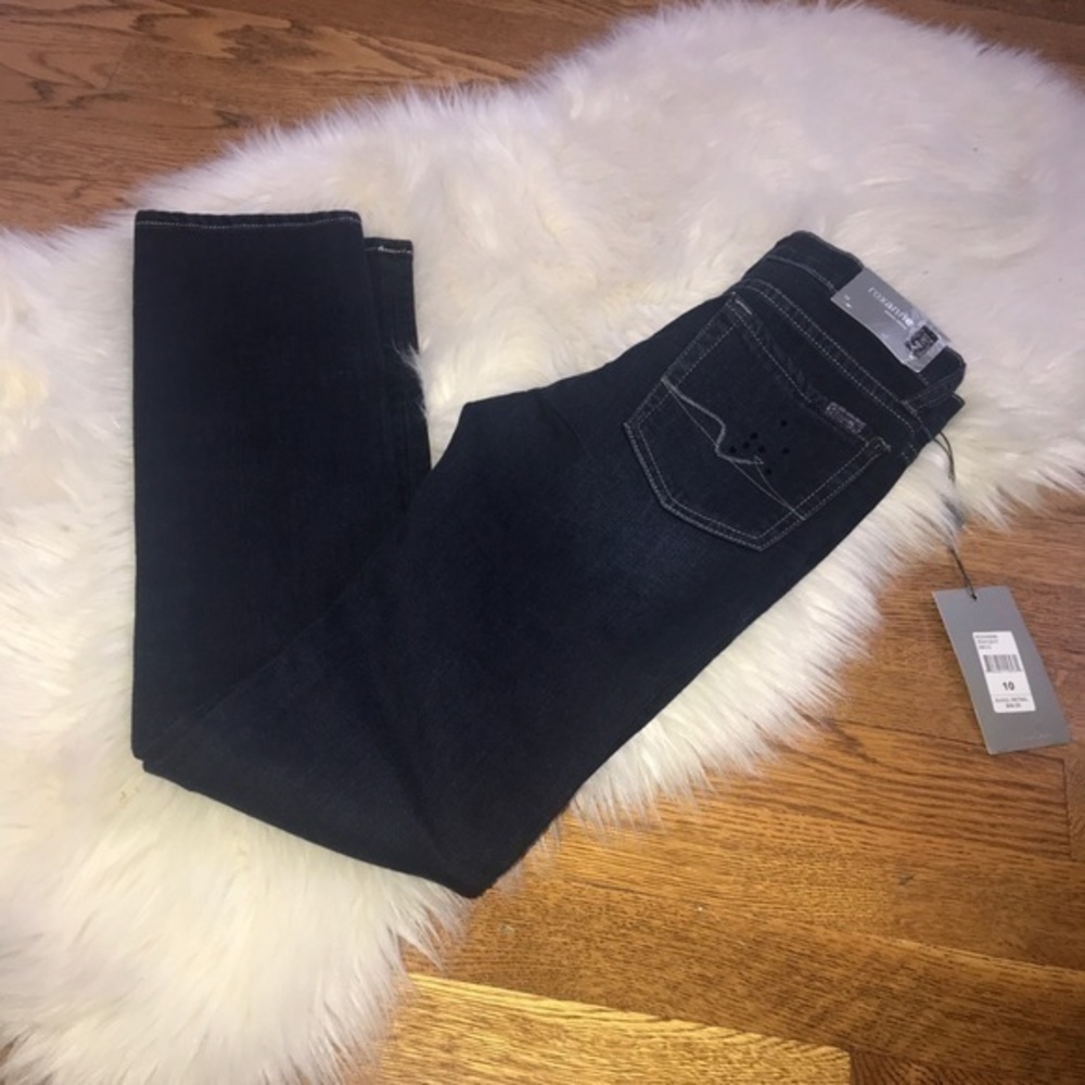 7famk girls Roxanne dark wash Embellished jeans